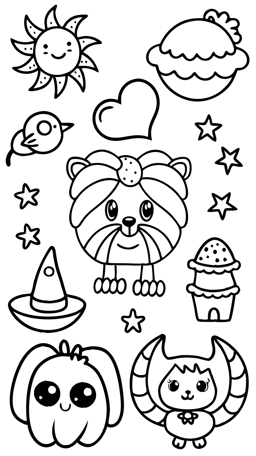 easy doodle coloring pages